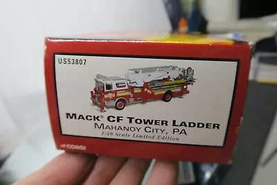 Corgi Fire Heroes 1/50 Scale Us53807 Mahanoy Citypa Mack Cf Tower Ladder Read! • $39.99