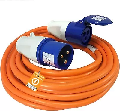 Caravan Mains Hook Up Cable Extension Lead 2.5mm 1.5mm 10M/15M/25M Made In UK • £18.95