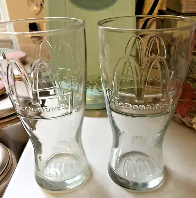 Vintage McDonald's Clear Glass 1992 - Set Of 2 Glasses- Collectible Lot • $7