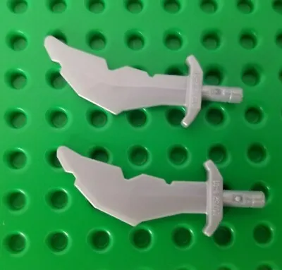 New! Lego Lot Of 2 Minifigure Weapon Scimitar Arabian Sword Pearl Gray Orient • $2.58