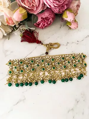 Emerald Kundan Indian Choker Necklace For Women Indian Jewellery • $38