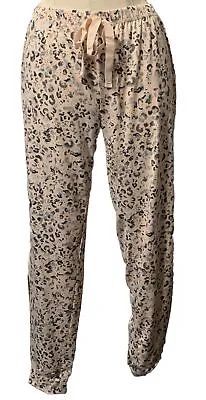 Pajama Pants Marilyn Monroe Silky Knit  Jogger ANIMAL PRINT Women’s M  Pink • $15.50