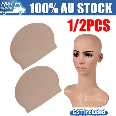 Rubber Bald Skin Head Unisex Funny Skinhead Dress Fancy Costume Latex Wig Cap • $11.89