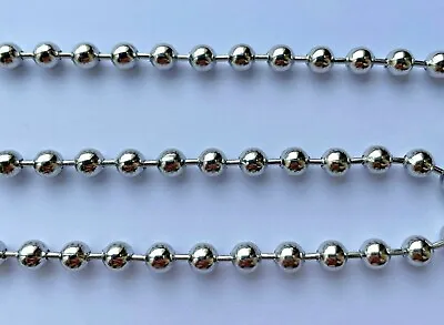 £5.50 • Buy STAINLESS STEEL BALL CHAIN 1.5mm-5mm NECKLACE MAKING JEWELLERY DOG TAG ID
