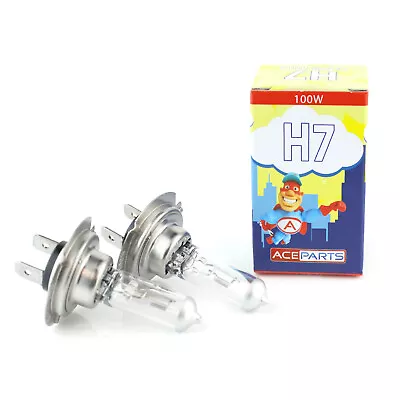 H7 100w Clear Standard Halogen Xenon HID High Main Full Beam Headlight Bulbs • £5.71