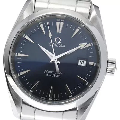 OMEGA Seamaster Aqua Terra 2518.80 Date Navy Dial Quartz Boy's Watch_758474 • $2269.74