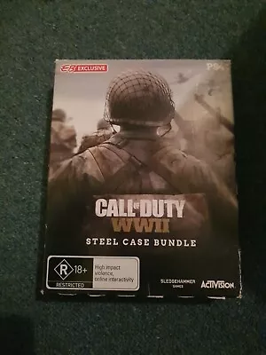 Call Of Duty Ww2 PS4 Steel Case Bundle Aus Pal Eb Games Exclusive • $45