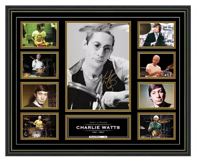 Charlie Watts Tribute The Rolling Stones Signed Photo Limited Edition Frame • $129.99