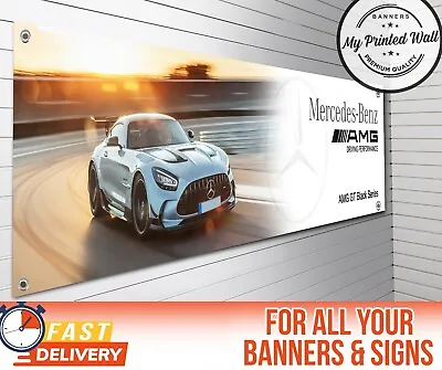 Mercedes-Benz AMG GT Black Series Banner For WORKSHOP Garage SIGN Showroom • $20.84