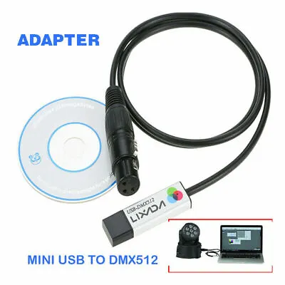 £18.87 • Buy Lixada USB To DMX512 Interface Adapter Controller Supports Freestytle Software