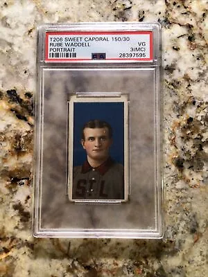 1909 T206 Rube Waddell Portrait PSA 3 (MC) Sweet Caporal 150/30 Partial Name Top • $1200