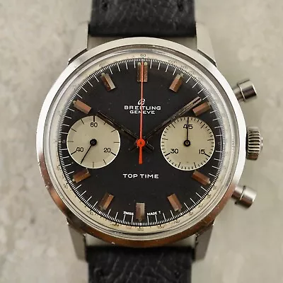 C.1967 Vintage Breitling Top Time Chronograph Ref. 2002-33 Cal. 7733 Steel Watch • $3390.19