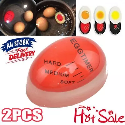 2x Egg Timer Perfect Color Changing Timer Soft Hard Boiled Cooking Kitchen TooDS • $13.96