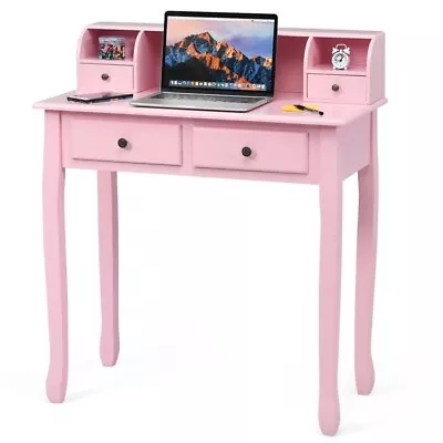 Removable Floating Organizer 2-Tier Mission Home Computer Vanity Desk W/ Drawers • $148.68
