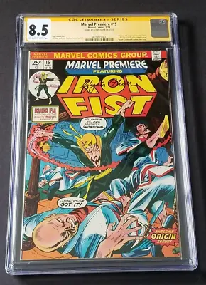 Marvel Premiere #15 • 1st Iron Fist • Cgc 8.5 • Signed By Glynis Oliver (rare!) • $495