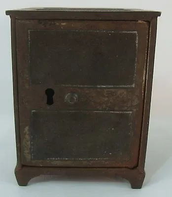 Antique / Vintage Cast Iron Safe Cion Saving Deposit Bank Sold For Parts  • $39.99