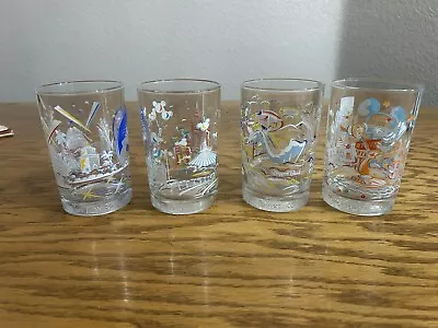 McDonalds Walt Disney World 25th Anniversary Cups Glasses Set Of 4 Vintage • $20