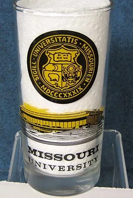  1971 Mizzou Drink Glass Tumbler U Of Missouri Tigers Football  Sched MFA Oil  • $14.95