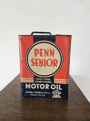 *RARE* Vintage  PENN SENIOR  2 Gallon Motor Oil Can! Franklin PA • $99.99