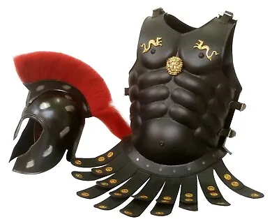 Halloween Troy Helmet Medieval Greek Best Armor Spartan Muscle Jacket Gift Item • $203.81