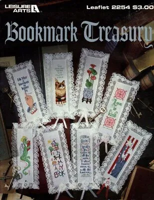 Vintage Leisure Arts Cross Stitch Bookmark Treasury 8 Charts • $3.99