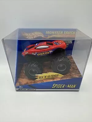 Mattel Hot Wheels SPIDER-MAN MONSTER TRUCK Monster Jam Rev 'n' Go Power Marvel • $25