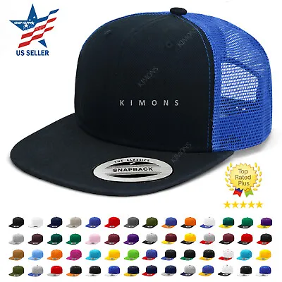 Snapback Hat Blank Flat Baseball Cap Trucker Plain Men Hip Hop Army Mesh CS 002 • $8.65