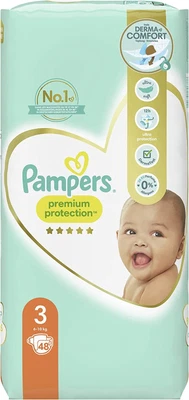 $16.99 • Buy Premium Protection Nappies, Size 3 (6Kg To 10Kg), 48 Nappies, For Unbeatable Ski
