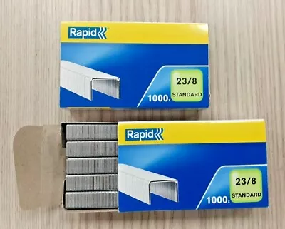 £2.45 • Buy 1x Box Of 1000 GENUINE RAPID STANDARD QUALITY 23/8 STAPLES STAPLE PINS 24869200