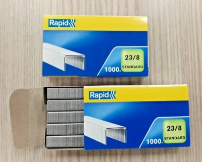 £2.75 • Buy 1x Box Of 1000 GENUINE RAPID STANDARD QUALITY 23/8 STAPLES STAPLE PINS 24869200