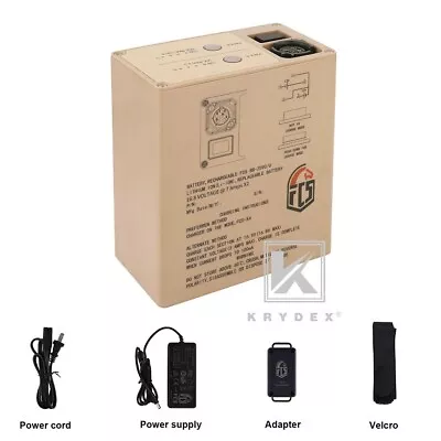 KRYDEX FCS Military BB2590 Rechargeable Li-ion Battery Case Box 2x16V Output Tan • $214.95