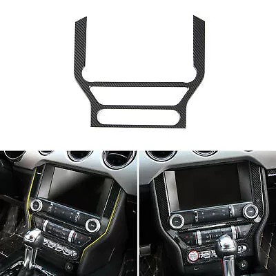 $30.98 • Buy For Ford Mustang 2015+ Carbon Fiber Multimedia Central Control Panel Cover Trim