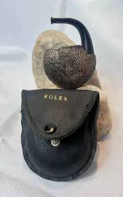 Vtg Rolex Travel Pipe Vest Pocket Tobacco Smoking Tool W/ Pouch Made In Italy • $29.95