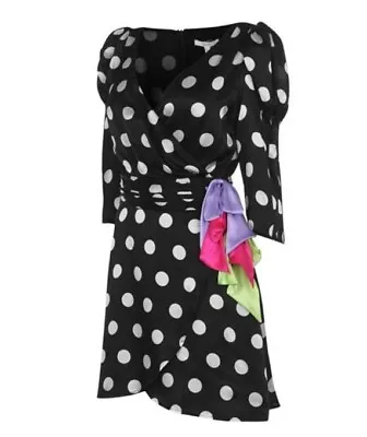 Olivia Rubin. UK 16. Polka Dot Dress. Brand New With Tags £370.00. 100% Silk • £79