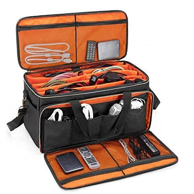 £102.99 • Buy Trunab Travel DJ Cable File Bag With Detachable Divider & Padded Bottom, DJ Gig