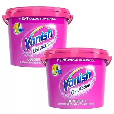 2 X Vanish Oxi Action Powder Clothes Fabric Stain Remover 2.4 Kg - Total 4.8kg • £25.99