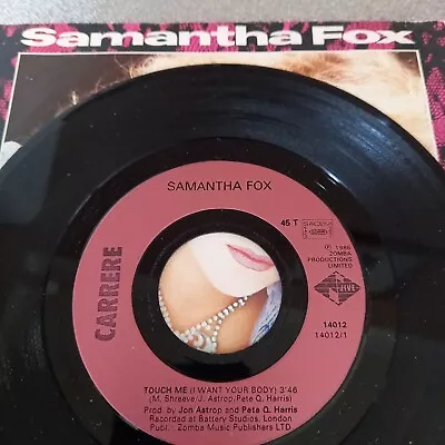 Samantha Fox - Touch Me (I Want Your Body) - 7  45rpm - UK - 1986 - VG -  14012  • £3.99