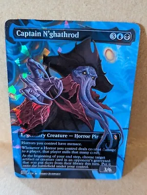 Captain N'ghathrod Foil Custom Full Art Sticker On Bulk Commander MTG • $6.79