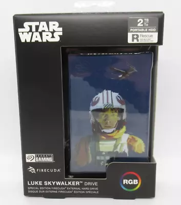 2 TB Seagate Firecuda Star Wars Luke Skywalker Portable Hard Drive - NEW SEALED • $99.99