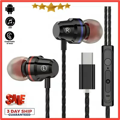 USB Type-C Headphones Earphones Handsfree For Samsung & Huawei Mobile Phone Uk • £3.25