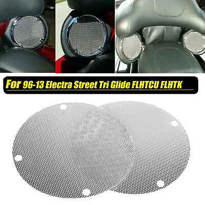 Chrome Rear Mesh Speaker Grills For Harley FLHTK 1996-2013 Electra Street Glide • $19.93