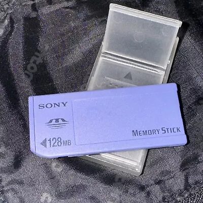 Sony 128MB Memory Stick W/ Case MSA-128A Memory Card Long Sony Old Model Cameras • $25.99