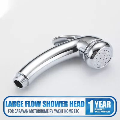 HOT AU Motorhome Trigger Shower Head Chrome Large Flow Removable Shower Head • $22.13