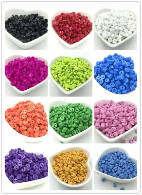 DIY 200pcs Mixed Mini Colors Round Shape Resin Buttons Lots 2 Holes Sewing 6mm • $2.34