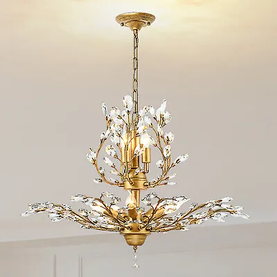 Vintage Chandeliers K9 Crystal Ceiling Light Fixtures Pendant Lamp Living Room • $161.99