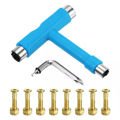 All-In-One Skate Tool Skateboard Tool T Wrench With Screwdriver Light Blue • $12.30