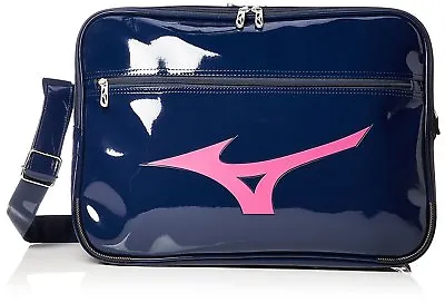 Mizuno JAPAN Football Volleyball Baseball Enamel Shoulder Bag 33JS8212 Navy Pink • $70.75