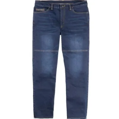 Icon Uparmor Adult Mens Polyester Breathable Off Road Motorcycle Blue Jeans • $195
