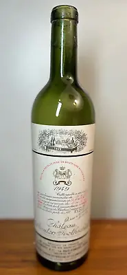 Authentic 1949 Chateau Mouton Rothschild Empty 750ML Bottle • $199.99