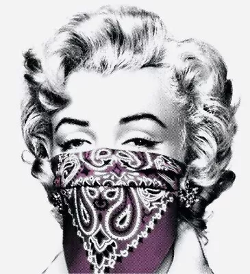 Mr Brainwash  STAY SAFE  PINK Marilyn Monroe MBW Bandana Hand Signed US Artist • $1580